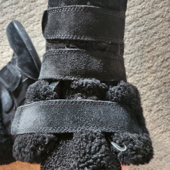 Ash genuine suede shearling wedge boots sz EU 37/US 6 - Picture 4 of 6